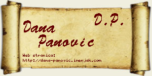 Dana Panović vizit kartica